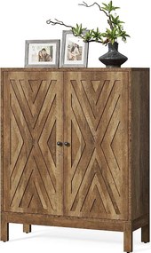 Szafka na buty 5-poziomowa do przedpokoju, brązowa, z regulowanymi półkami na 20 par butów