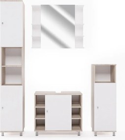 Zestaw mebli łazienkowych sonoma/biały 60x32x54 fynn