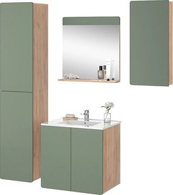 Zestaw mebli łazienkowych goldkraft dąb/zielony 61.8x44.8x57.8 izan