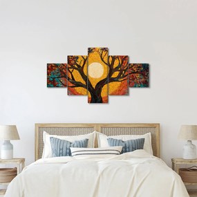 Obraz - Słońce w koronie drzewa życia (125x70 cm)