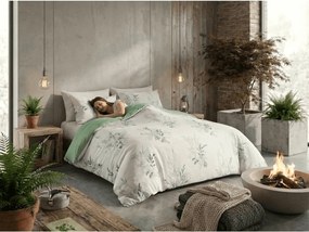 PrzytulneMieszkanie.pl PrzytulneMieszkanie.pl Pościel z mikroflanelu VERDELLE biało-zielona Rozmiar pościeli: 70 x 90 cm | 140 x 200 cm