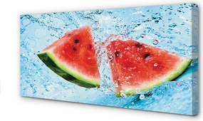 Duży obraz na płótnie Soczysty Arbuz i Woda