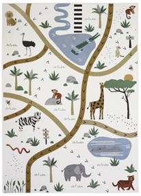 Kremowy dywan dziecięcy 123x180 cm Little Savannah – Nattiot