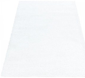 Dywan shaggy poliestrowy Brilliant Biały 140 cm x 200 cm