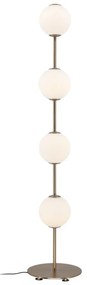 Lampa stojąca LED w kolorze mosiądzu ze ściemniaczem i szklanym kloszem (wysokość 128 cm) Audrey Floor – UMAGE