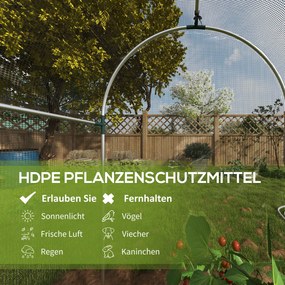 Outsunny Moskitiera Ogrodowa 12x12m z Drzwiami Namiot Ochronny HDPE Czarna Rama Stalowa | Aosom PL