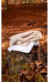 Biały ręcznik kąpielowy z bawełny organicznej frotte 70x140 cm Check – JUNA