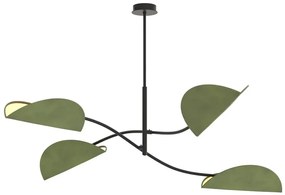 Czterolistna zielona lampa wisząca - M130-Urdom