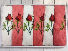 Zestaw prezentowy ściereczek ROSES zestaw 6szt