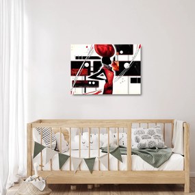 Obraz na szkle obrazu starożytnej damy (70x50 cm)