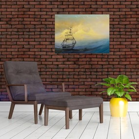 Obraz - Obraz statku ma morzu (70x50 cm)