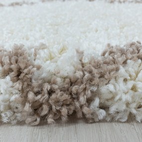 Dywan shaggy Alvor kratka kremowy 80 cm x 80 cm  koło