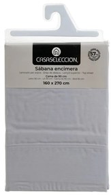 Jasnoszare prześcieradło 160x270 cm – Casa Selección