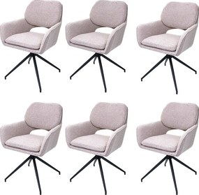 Krzesło do jadalni MCW-N74 (zestaw 6 sztuk), beżowy