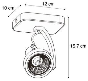 Designerski reflektor sufitowy biały GU10 70 mm obrotowy i uchylny - VoDesignerski Oswietlenie wewnetrzne