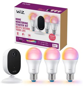 WiZ-Zestaw do monitorowania gospodarstwa domowego + 3xLED RGB żarówka 8,5W/230V Wi-Fi