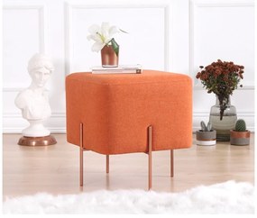 Pomarańczowy puf Copper – Artie