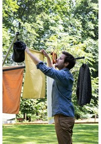 Antracytowa ogrodowa suszarka na pranie 50 m Lift-O-Matic – Brabantia