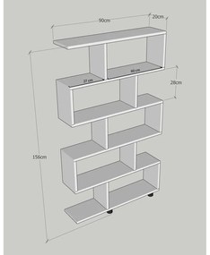 Regał w dekorze sosny 90x156 cm Elif – Kalune Design