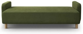 Zielona rozkładana sofa ze schowkiem 231 cm Elen – Micadoni