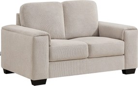 Kanapa 2-osobowa z teksturowanej tkaniny w kolorze beżowym EMBAPO