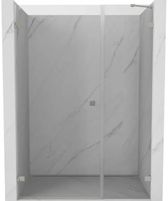 Mexen Lunar-B drzwi prysznicowe uchylne lewe 150 cm, transparent, nikiel szczotkowany - 832S-150-050-97-00-L