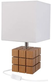 Brązowa drewniana lampka nocna kostka - 4X S230 C8-W81