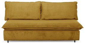 Żółta sztruksowa rozkładana sofa 184 cm Isadora – Bobochic Paris