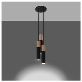 Czarna lampa wisząca ø 6 cm Paul – Nice Lamps