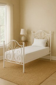 Białe łóżko jednoosobowe 90x200 cm K4-R47