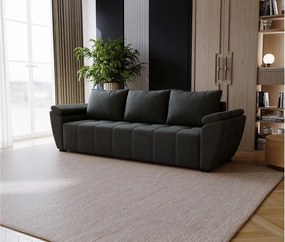 BEDANTE SOFA ZEUS z funkcją spania MONOLITH 92 Antracytowy z pojemnikiem na pościel, sofa do salonu, kanapa, sofa rozkładana, sofa z pojemnikiem, wersalka