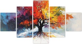 Obraz - Kolorowe drzewo (125x70 cm)