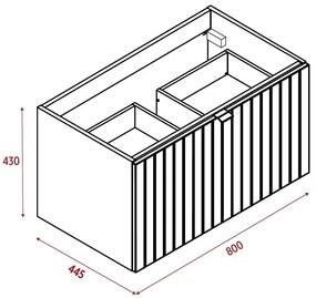 Szafka pod umywalkę HARMO 80 cm kaszmir półmat KROFAM