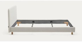 Szare tapicerowane łóżko dwuosobowe bez stelaża 180x200 cm Valma – Kave Home