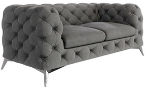 Szara aksamitna sofa 185 cm Chelsea – Ropez