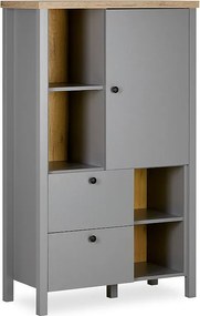 Kredens 85x139x38 cm Szary