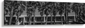 Obraz - Retro czerwony samochód (170x50 cm)