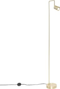 Nowoczesna lampa podłogowa mosiądz regulowana - Java