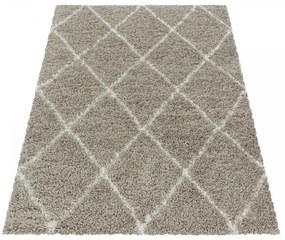 Dywan shaggy Alvor Romby beżowy 240 cm x 340 cm