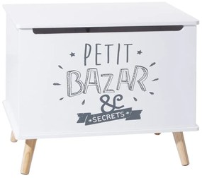 Skrzynia na zabawki „Petit Bazar &amp; Secrets”, na nóżkach, do pokoju dziecięcego, MDF