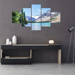 Obraz alpejskiego jeziora (125x70 cm)