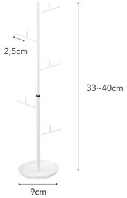 Biały stojak na drobiazgi/biżuterię YAMAZAKI Branch, 33-40 cm