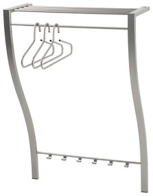 Metalowy wieszak ścienny w kolorze srebra z półką 75 cm Carve – Spinder Design