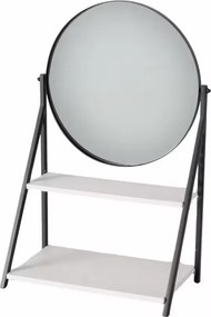 Lustro kosmetyczne ACAPULCO z półką 50,5 cm, czarne