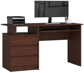 Nowoczesne biurko komputerowe wenge - Viviro 2X
