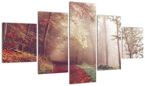 Obraz - Jesienny spacer po lesie (125x70 cm)