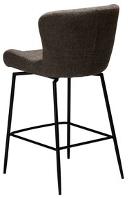 Brązowy tapicerowany hoker (wysokość siedziska 67,5 cm) Glam – DAN-FORM Denmark