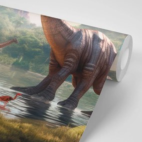 Tapeta nieznana kraina dinozaurów