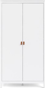 Elegancka szafa ubraniowa na nóżkach Madrid 2D biały mat