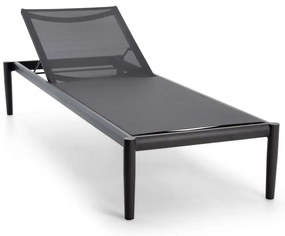 Ciemnoszary metalowy leżak ogrodowy Switch – Diphano